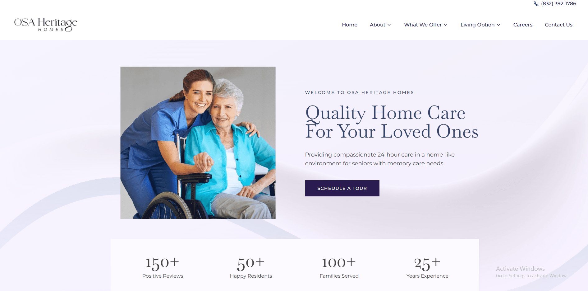 Screenshot of OSA heritage